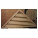 Triangle louvered wood barn vent. Measures 37"x