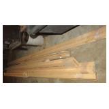 Large group solid wood baseboard trim. Measure up