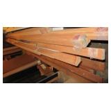 Large group of solid wood trim including door and