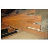 Large group of solid wood trim including door and