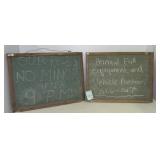 (2) Antique framed chalk boards. Measure 18" x