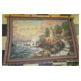 Thomas Kinkade tapestry wall hanging. Measures