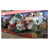 Large group of Christmas decorations, artificial