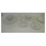 (7) Pieces of candle wicking glassware and (18)