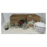 Water glasses, collector glasses, casserole