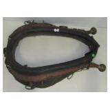 Antique horse collar with brass hames.