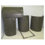 Set of (4) Aluminum wall sconce covers. Measures