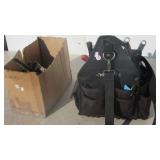 Stanley router, Husky tool pouch containing hand