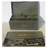 (2) Antique toolboxes including Hinsdale box