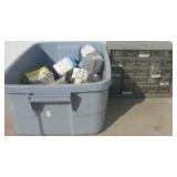 Plastic tote, nut and bolt organizer and
