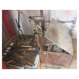 Heavy duty springs, fireplace tools, drill press,