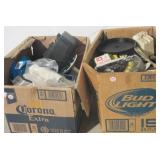 (2) Boxes of electrical items.