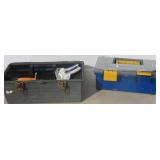 (2) Plastic handheld toolboxes with contents that
