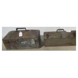 (2) Metal toolboxes with assortment of hand tools
