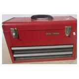 Craftsman hand held metal toolbox with contents