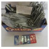 Hardware items including 5", 4" and 8" lag bolts,
