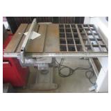 Vintage Craftsman table saw with stand. Works.