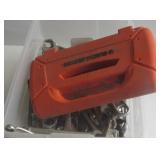 Assortment of wrenches. Lot also includes drill