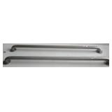 Pair of stainless handicap bars. Measure 44.5"