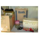 (8) Yiannis Koytsie collector plates, metal tray,