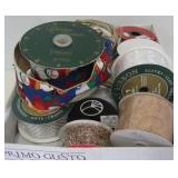 Large quantity of Holiday ribbon in a variety of