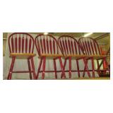 (4) Matching wood dining room chairs. Note: