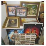 (7) Framed art work pieces including (2) Jack