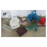 Oster Belgium waffle maker, small jars, glass