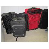 Luggage including Prodigy red three piece set and