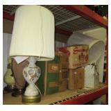 Large lot of items including (3) Table lamps,