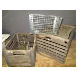 Walter Hoff milk crate with (4) Kirkpatrick milk