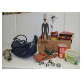 (2) Swings, vintage Buddy L truck (Shows rust),