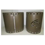 Set of (4) Aluminum wall sconce covers. Measures