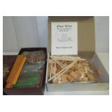 Wood catapult set and box of wood building