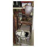 (6) Items including Butler chair, vintage metal