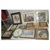 (11) Artwork pieces including (9) Prints, oil on