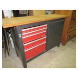 Craftsman metal tool box/work bench with five