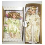 (2) Porcelain dolls including Golden Angel and