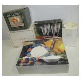 Unused wedding gifts including (4) Mikasa Zepayr