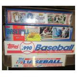 (4) Boxes of baseball trading cards including