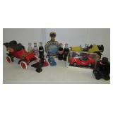 Bar collectibles including (2) Jim Beam car