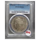 1881S Morgan silver dollar. PCGS. MS64.