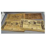 (4) Replica Confederate notes.