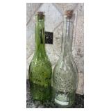 (2) Glass Bottles With Cork