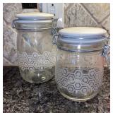 (2) Glass Storage Jars