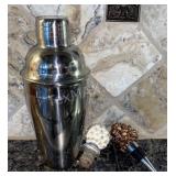 Cocktail Shaker And (2) Wine Stoppers