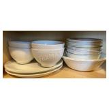 Bowls And Plate Lot#