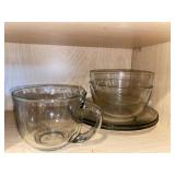 Glass Bowls, Plates And Cup