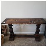 60x18x32in Farmhouse Style Entry Table