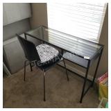 IKEA Glass Top Writing Desk and Chair